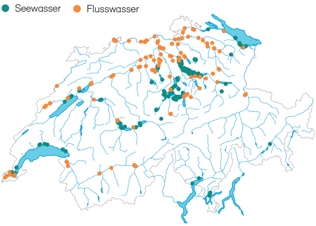 Thermische Nutzung von Fluss- und Seewasser in der Schweiz