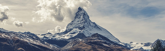 Blick auf das Matterhorn im Kanton Wallis