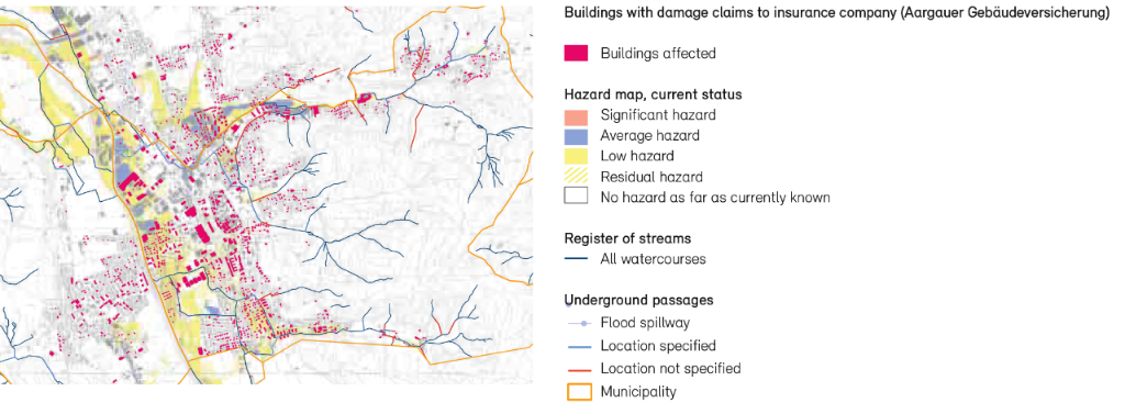 New hazards outside zones at risk from floods according to the hazard map