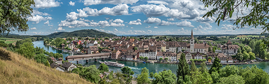Blick auf Diessenhofen und den Rhein, Thurgau