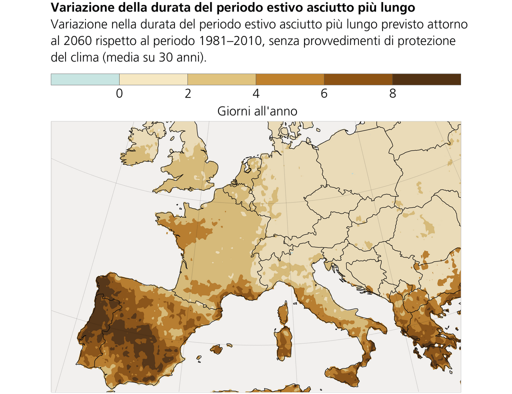 Periodi asciutti più lunghi